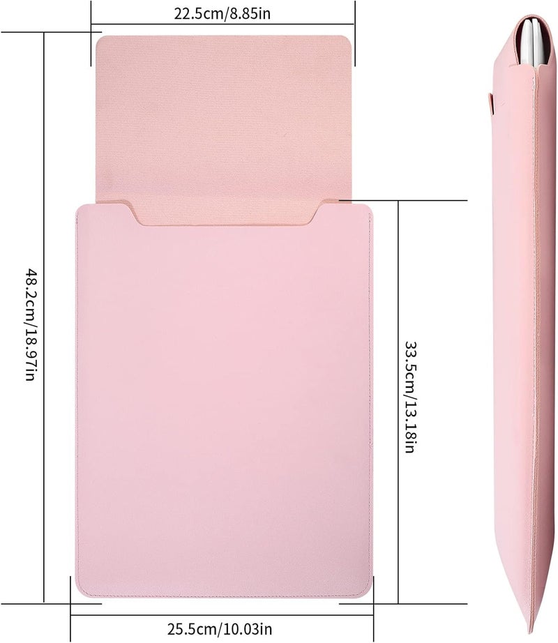 HexinYigjly 13.3-14" Laptop Sleeve, Padded Laptop Case, Thin Portable Case Bag - Compatible with 2022 Pro 14 inch/2015 Pro 13.3 inch/2015 Air 13.3 inch (Light Pink) - Image 2